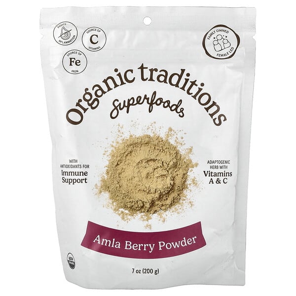 Organic Traditions, Superfoods, Amla Berry Powder, 7 oz (200 g) — product photo 1
