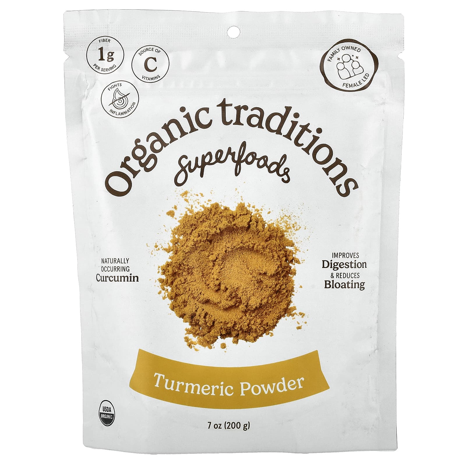 Organic Traditions Superfoods, Turmeric Powder – 200 g de Organic Traditions