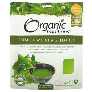 أورجانيك تراديشنز‏, شاي الماتشا الأخضر الممتاز ، 3.5 أونصة (100 جم)