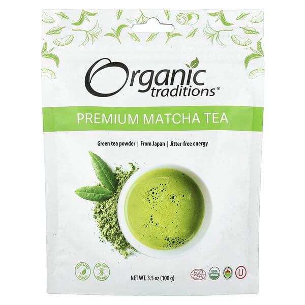Organic Traditions, 프리미엄 말차, 100g(3.5oz)
