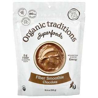 Organic Traditions, Galak Smoothie Bahan Api Gentian, Coklat, 10.6 oz (300 g)