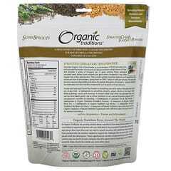 Organic Traditions, 発芽チア＆フラックスシードパウダー、454g（16オンス） (販売終了商品) 