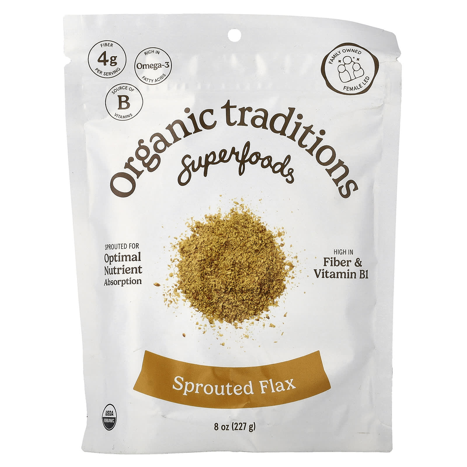 seeda breathe EP 新品未使用　12inc Superfoods, Sprouted Flax, 8 oz (227 g)