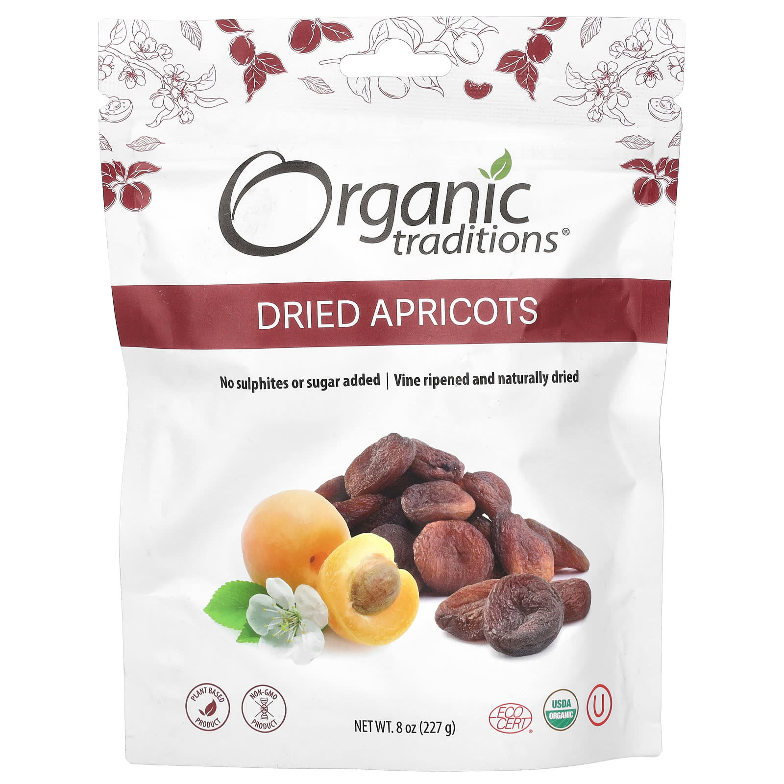 Organic Traditions Dried Apricots 8 Oz 227 G 2278