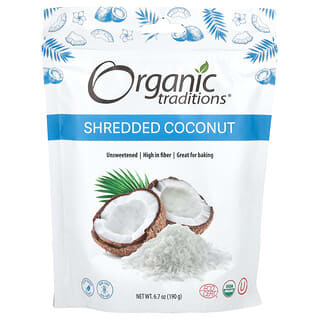 Organic Traditions, Shredded Coconut, 6.7 oz (190 g)