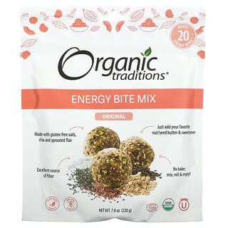 Organic Traditions, Energy Bite Mix, Original, 220 г (7,8 унции)