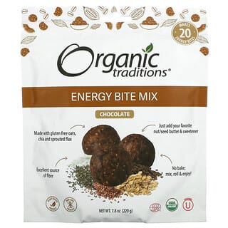 Organic Traditions, Energy Bite Mix, Chocolate, 220 g (7,8 oz)