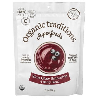 Organic Traditions, Superfoods, Skin Glow Smoothie, 4 Berry Blend, 3.5 oz (100 g)