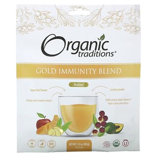 Organic Traditions‏, תערובת Gold Immunity, אינסטנט, 80 גרם (2.8 אונקיות)