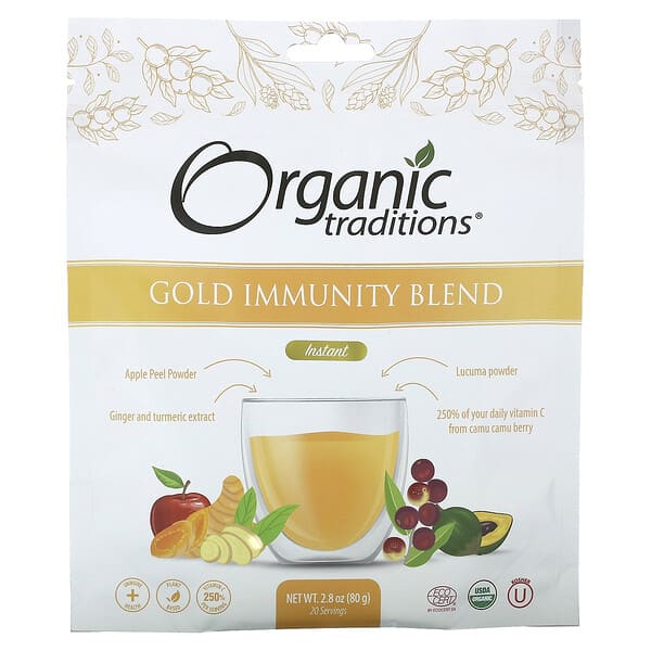 Organic Traditions, Gold Immunity Blend, Instant, 2.8 oz (80 g)
