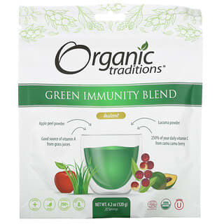 Organic Traditions, Mistura de Imunidade Verde, 120 g (4,2 oz)