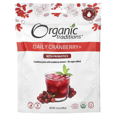 Organic Traditions, Everyday Cranberry with Probiotics, 3.5 oz (100 g)