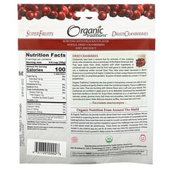 Organic Traditions, Arándanos rojos deshidratados, 113 g (4 oz)
