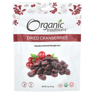 Organic Traditions, Cranberries secas, 113 g (4 oz)