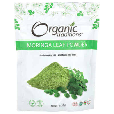 Organic Traditions, Moringa Leaf Powder, 7 oz (200 g)
