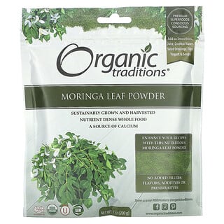 Organic Traditions, Порошок из листьев моринги, 200 г (7 унций)