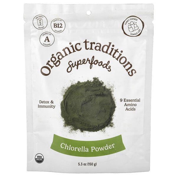 Organic Traditions, Superfoods, Chlorella Powder, 5.3 oz (150 g) — product photo 1