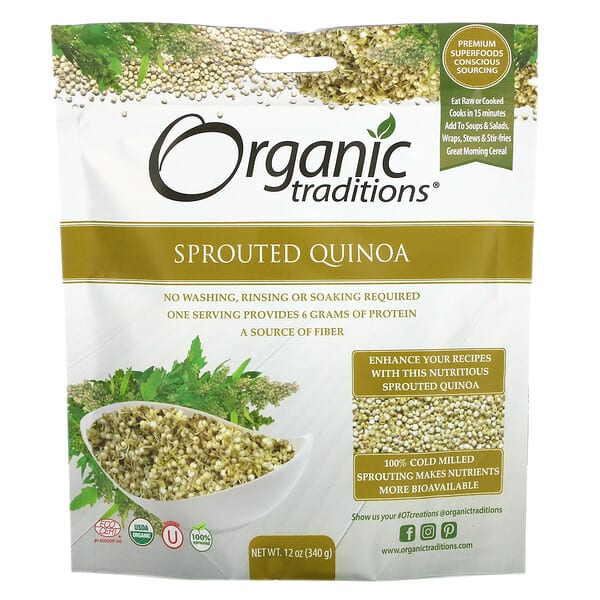 Organic Traditions, Sprouted Quinoa, 12 oz (340 g)