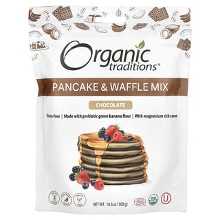 Organic Traditions, Pancake & Waffle Mix, Chocolate, 10.6 oz (300 g)