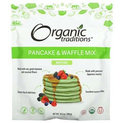 Organic Traditions, Pfannkuchen- und Waffelmischung, Matcha, 300 g (10,6 oz.)