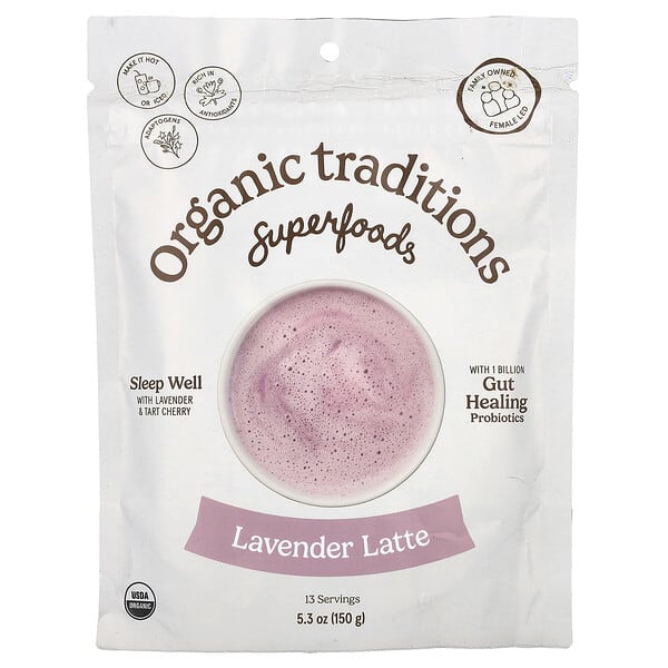 Organic Traditions, Superfoods, Lavendel-Latte, 150 g (5,3 oz.)