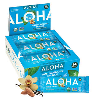 Aloha, Organic Protein Bars, Vanilla Almond Crunch, 12 Bars, 1.98 oz (56 g) Each