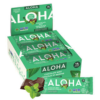 Aloha, Organic Protein Bars, Chocolate Mint, 12 Bars, 1.98 oz (56 g) Each