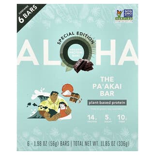 Aloha, Органические протеиновые батончики, The Pa'akai Bar, 6 батончиков, 56 г (1,98 унции)