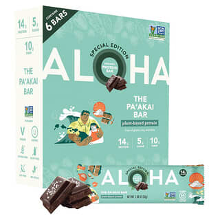Aloha, Barritas proteicas orgánicas, The pa'akai bar, 6 barritas, 56 g (1,98 oz) cada una