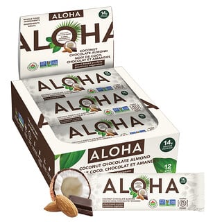 Aloha, Organic Protein Bars, Coconut Chocolate Almond, 12 Bars, 1.98 oz (56 g) Each