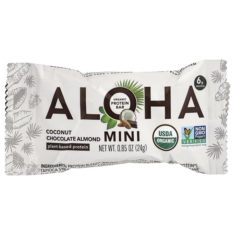 Organic Protein Mini Bars, Coconut Chocolate Almond, 20 Bars, 0.85