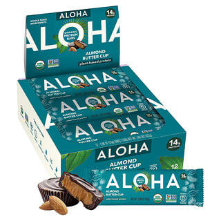 Aloha, Organic Protein Bars, Almond Butter Cup, 12 Bars, 1.98 oz (56 g) Each