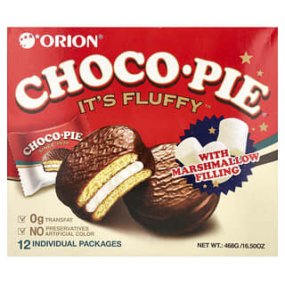 Orion, Choco Pie® with Marshmallow Filling, 12 Individual Packages, 16.5 oz (468 g)