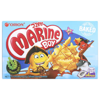 Orion, Marine Baby, Lanches à Base de Trigo, Algas Marinhas, 4 Pacotes, 40 g (1,41 oz) Cada