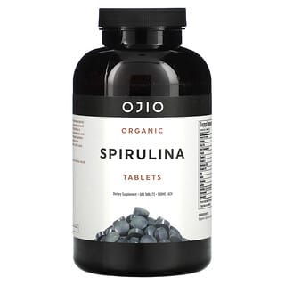 Ojio, Espirulina orgánica, 500 mg, 500 comprimidos
