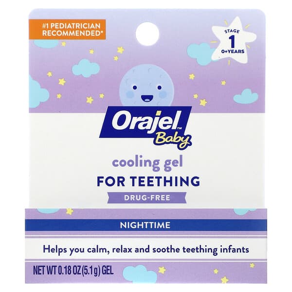 Orajel, Baby, Cooling Gel For Teething, Nighttime, 0+Years, 0.18 oz (5.1 g)