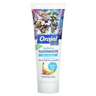 Orajel, Paw Patrol Training Toothpaste, Fluoride Free, 0-3 Years, Fruity Fun, 1.5 oz (42.5 g)