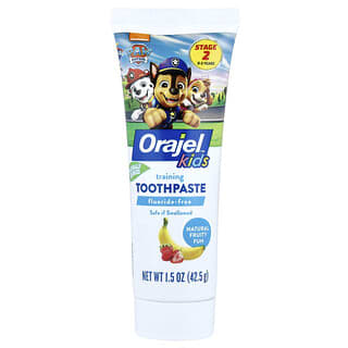 Orajel, 키즈, Paw Patrol 훈련용 치약, 불소 무함유, 0~3세, 천연 프루티 펀, 42.5g(1.5oz)