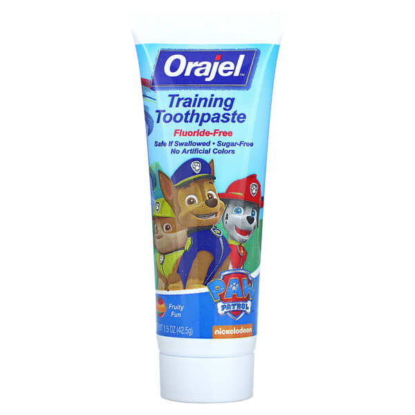 Orajel, パウパトロール・トレーニング練り歯磨き、フッ化物不使用、フルーティーファン味、1.5 oz (42.5 g)