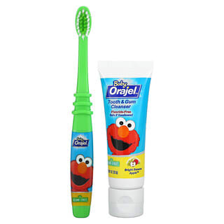 Orajel, Elmo（エルモ）歯＆歯茎用歯磨き粉、フッ化物不使用、生後3～24か月、ブライトバナナアップル、28.3g（1オンス）