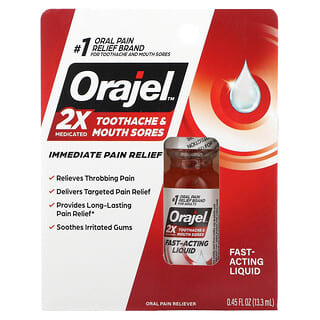 Orajel, Maximum Strength Toothache Pain Relief Liquid, 0.45 fl (13.3 ml)