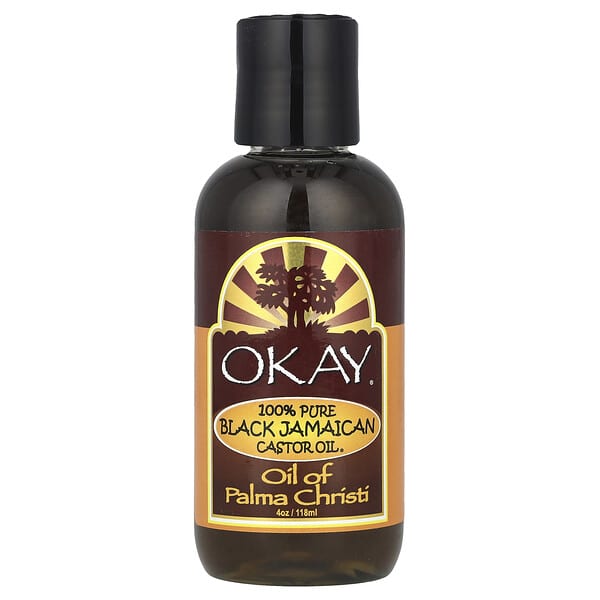 Okay Pure Naturals, 全全牙買加黑蓖麻油®，4 盎司（118 毫升）