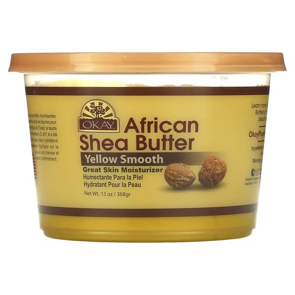Okay Pure Naturals, African Shea Butter, Yellow Smooth, 13 oz (368 g)