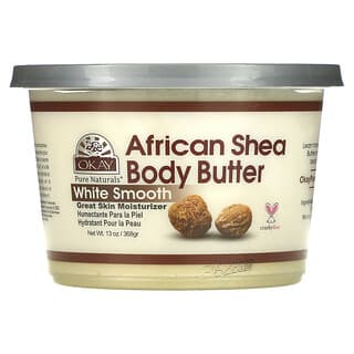 Okay Pure Naturals, Manteiga de Karité Africana, Branco Suave, 368 g (13 oz)