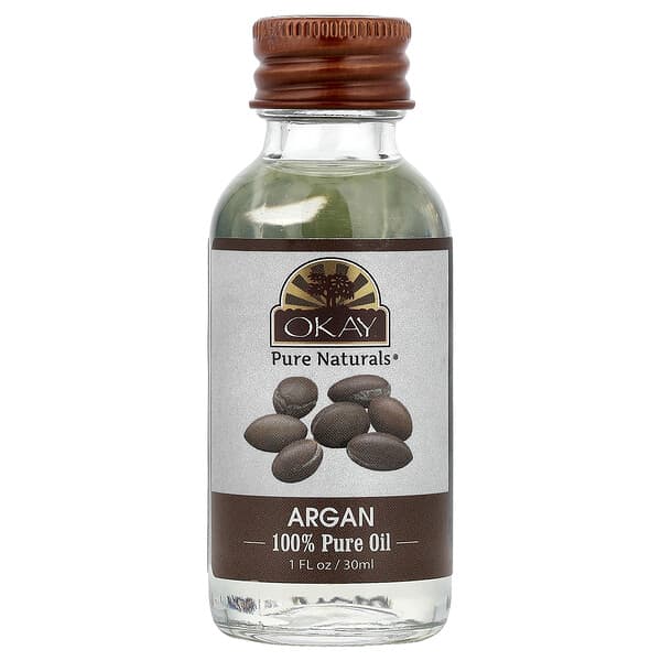 Okay Pure Naturals, 순도 100% 아르간오일, 모발 및 피부용, 30ml(1fl oz)