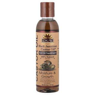 Okay Pure Naturals, чорна ямайська рицинова олія, гаряча олія для догляду, 177 мл (6 унцій)