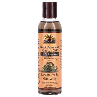 Okay Pure Naturals‏, Black Jamaican Castor Oil, Hot Oil Treatment, 6 oz (177 ml)