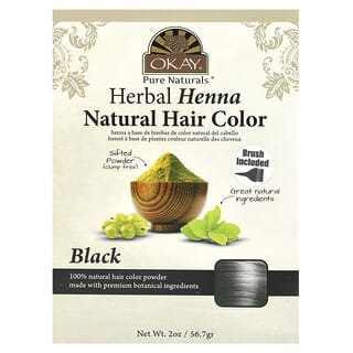 Okay Pure Naturals, Herbal Henna Natural Hair Color, Black, 2 oz (56.7 g)