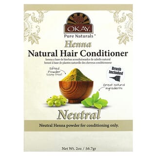 Okay Pure Naturals, Хна, натуральный кондиционер для волос, нейтральный, 56,7 г (2 унции)