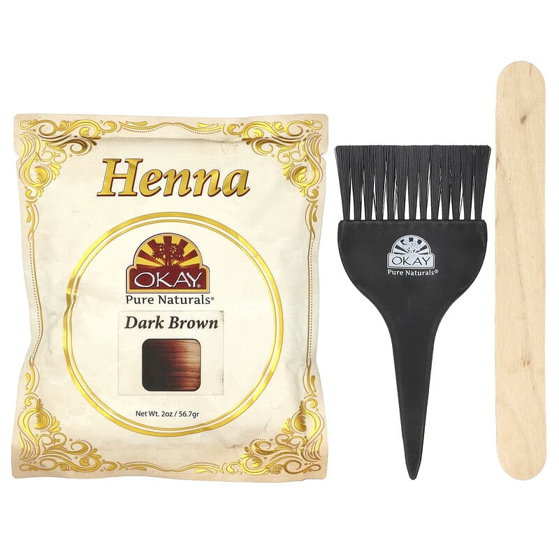 Herbal Henna Natural Hair Color, Dark Brown, 2 oz (56.7 g)